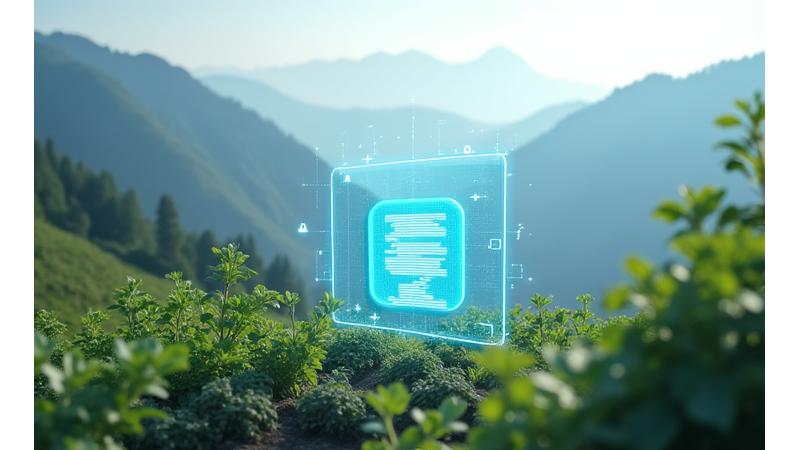 Secure data privacy document with mountain landscape background